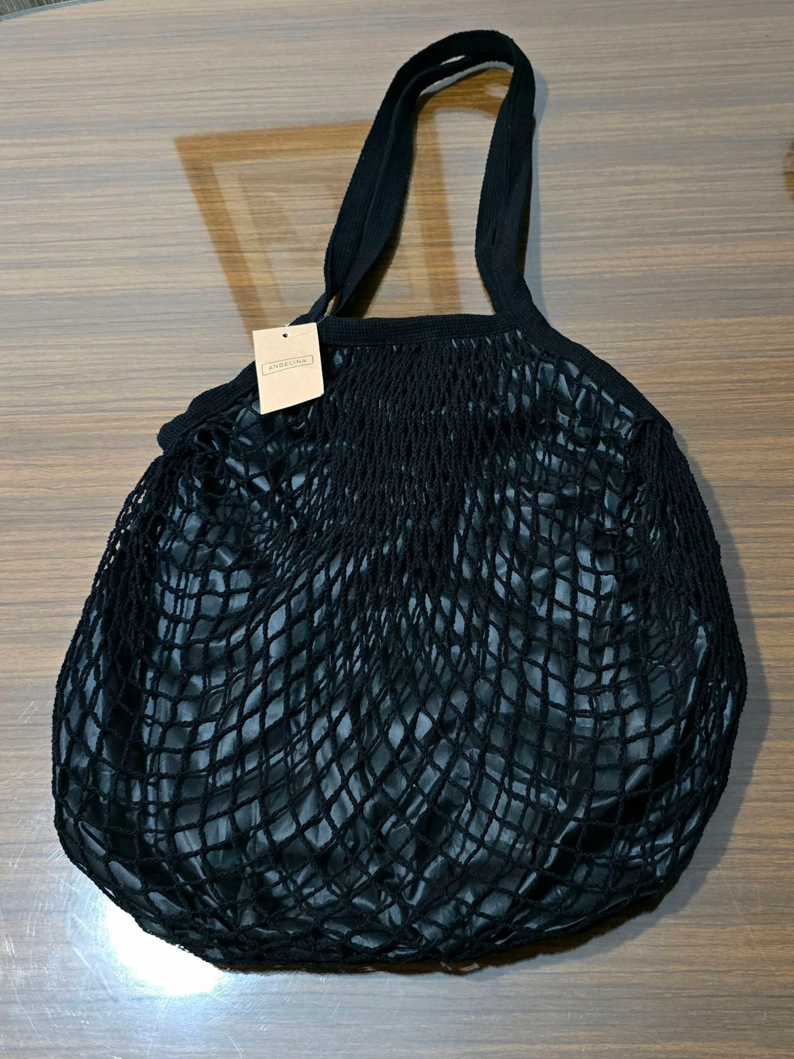 Bolso de red negro con forro interior – photo 4